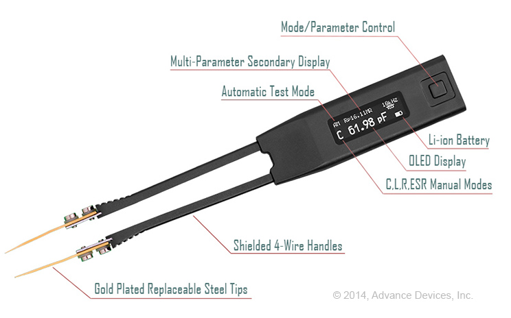 LCR Meter - Smart Tweezers, Controls and Display